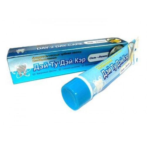 Ayurvedic Toothpaste Whitening SALT-LEMON, Day 2 Day Care (Аюрведическая отбеливающая зубная паста СОЛЬ-ЛИМОН, Дэй ту Дэй Кэр), 100 г.
