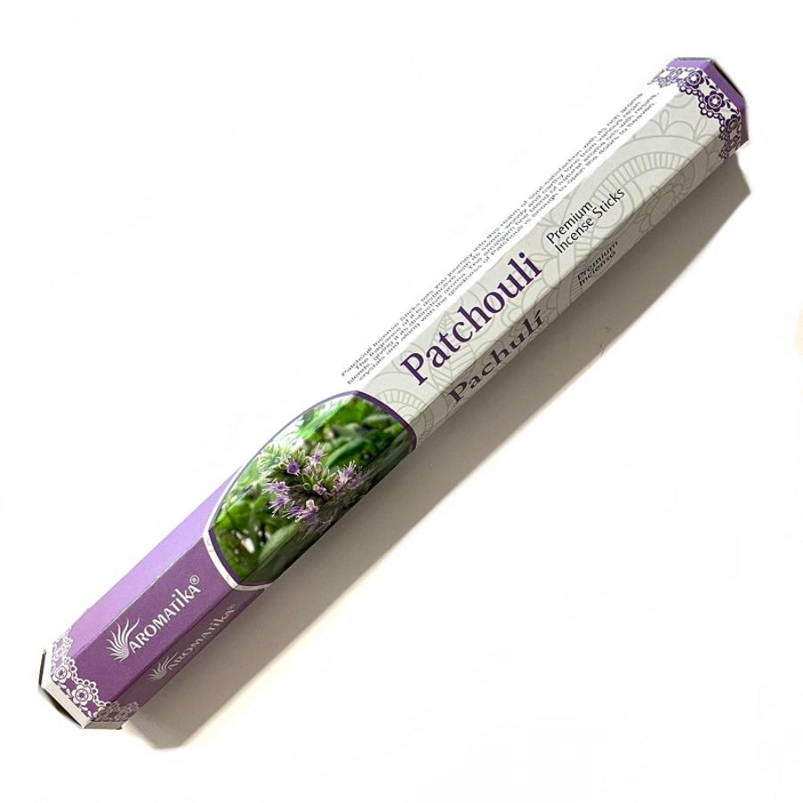 Aromatika PATCHOULI Incense Sticks (ПАЧУЛИ ароматические палочки, Ароматика), шестигранник, 20 г.