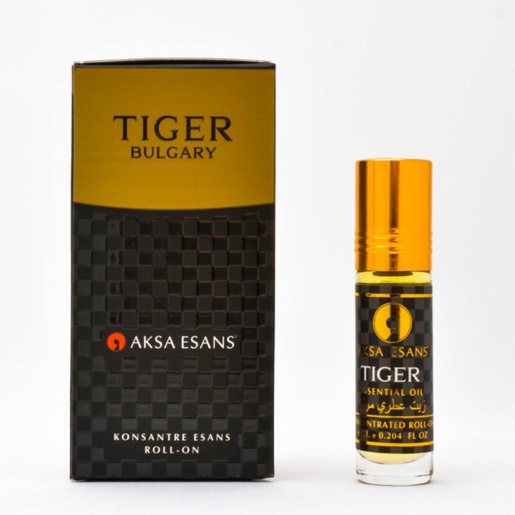Concentrated Essential Oil TIGER BULGARY, Aksa Esans (Турецкие роликовые масляные духи ТАЙГЕР БУЛГАРИ, Акса Эсанс), 6 мл.