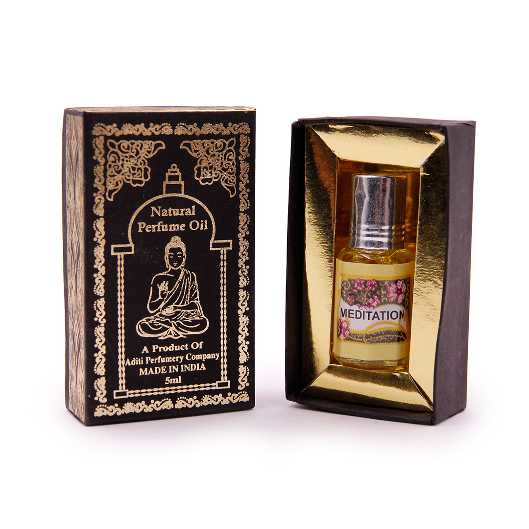 Natural Perfume Oil MEDITATION, Box, Secrets of India (Натуральное парфюмерное масло МЕДИТАЦИЯ, коробка), 5 мл.