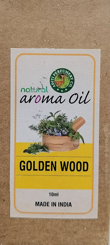 GOLDEN WOOD Natural Aroma Oil, Aditi Perfumery (ЗОЛОТОЙ ЛЕС натуральное ароматическое масло), 10 мл.