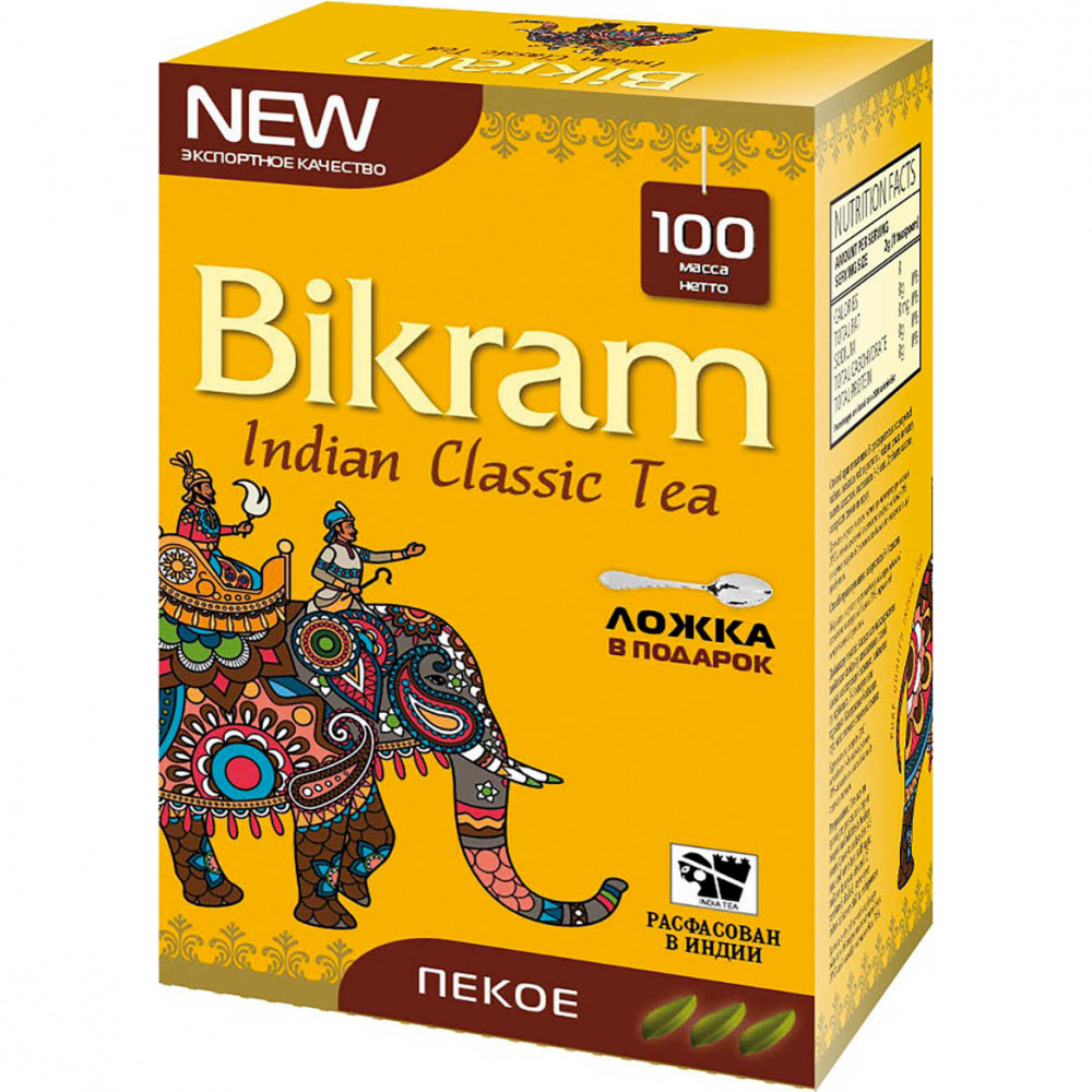 Indian Classic Tea PECOE, Bikram (Индийский классический чай ПЕКО, Бикрам), 100 г.