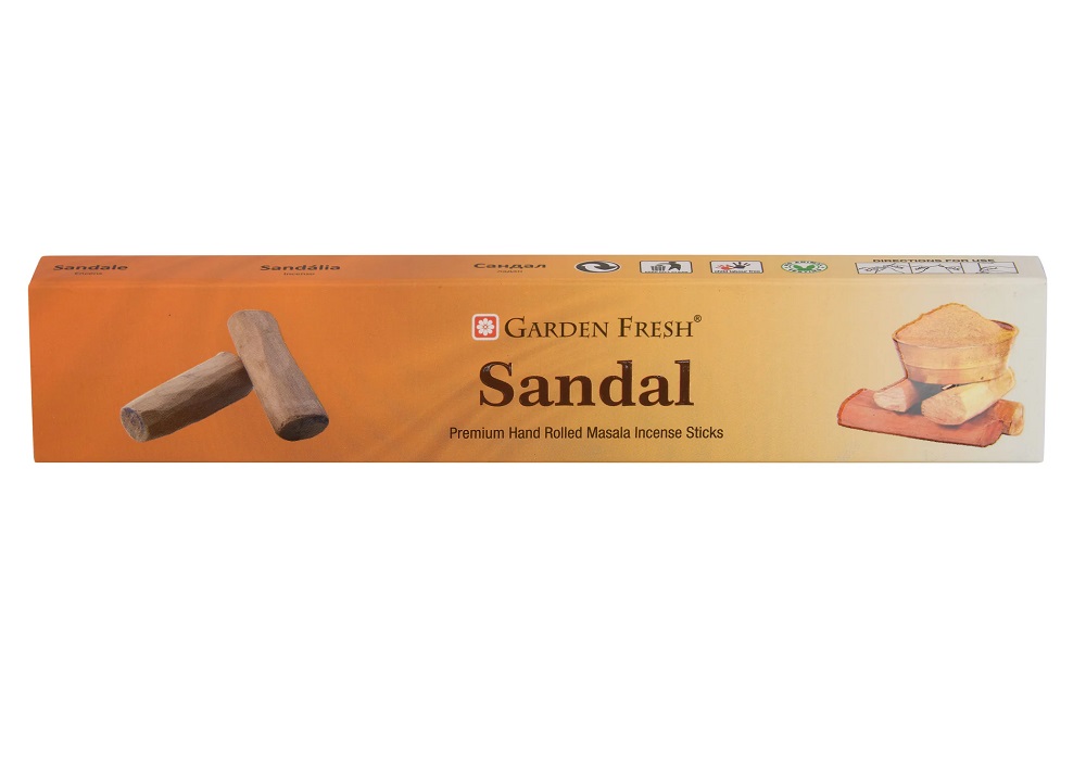 SANDAL Premium Hand Rolled Masala Incense Sticks, Garden Fresh (САНДАЛ премиальные масала благовония ручного изготовления, Гарден Фреш), уп. 15 г.