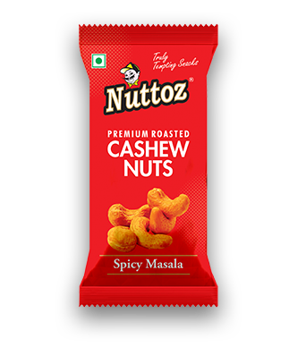 Premium Roasted Cashew Nuts SPICY MASALA, Nuttoz (Обжаренный кешью ПРЯНАЯ МАСАЛА, Наттоз), 80 г.