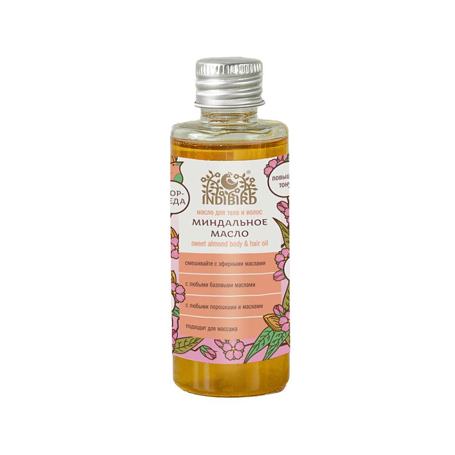 SWEET ALMOND body & hair Oil, Indibird (МИНДАЛЬНОЕ МАСЛО для тела и волос, Индибёрд), 50 мл.