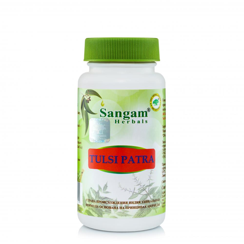 TULSI PATRA, Sangam Herbals (ТУЛСИ ПАТРА, Сангам Хербалс), 60 таб. по 700 мг. - СРОК ГОДНОСТИ ДО 15 ОКТЯБРЯ 2023 ГОДА