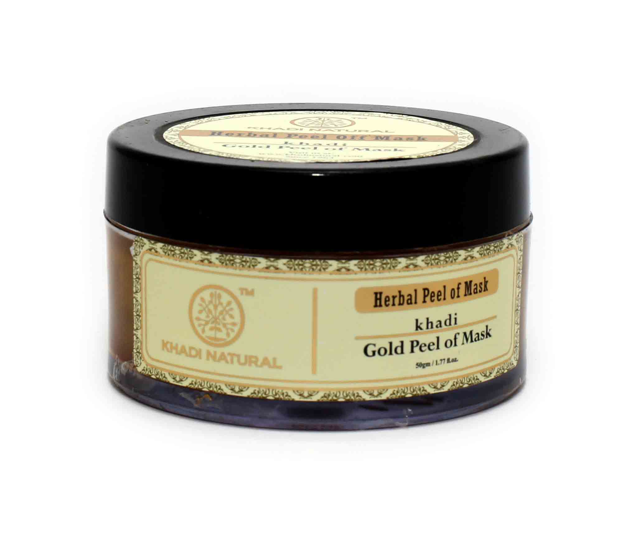 Herbal Peel Off Mask Khadi GOLD PEEL OFF MASK, Khadi Natural (Отшелушивающая маска С ЗОЛОТОМ, Кхади Нэчрл), 50 г.