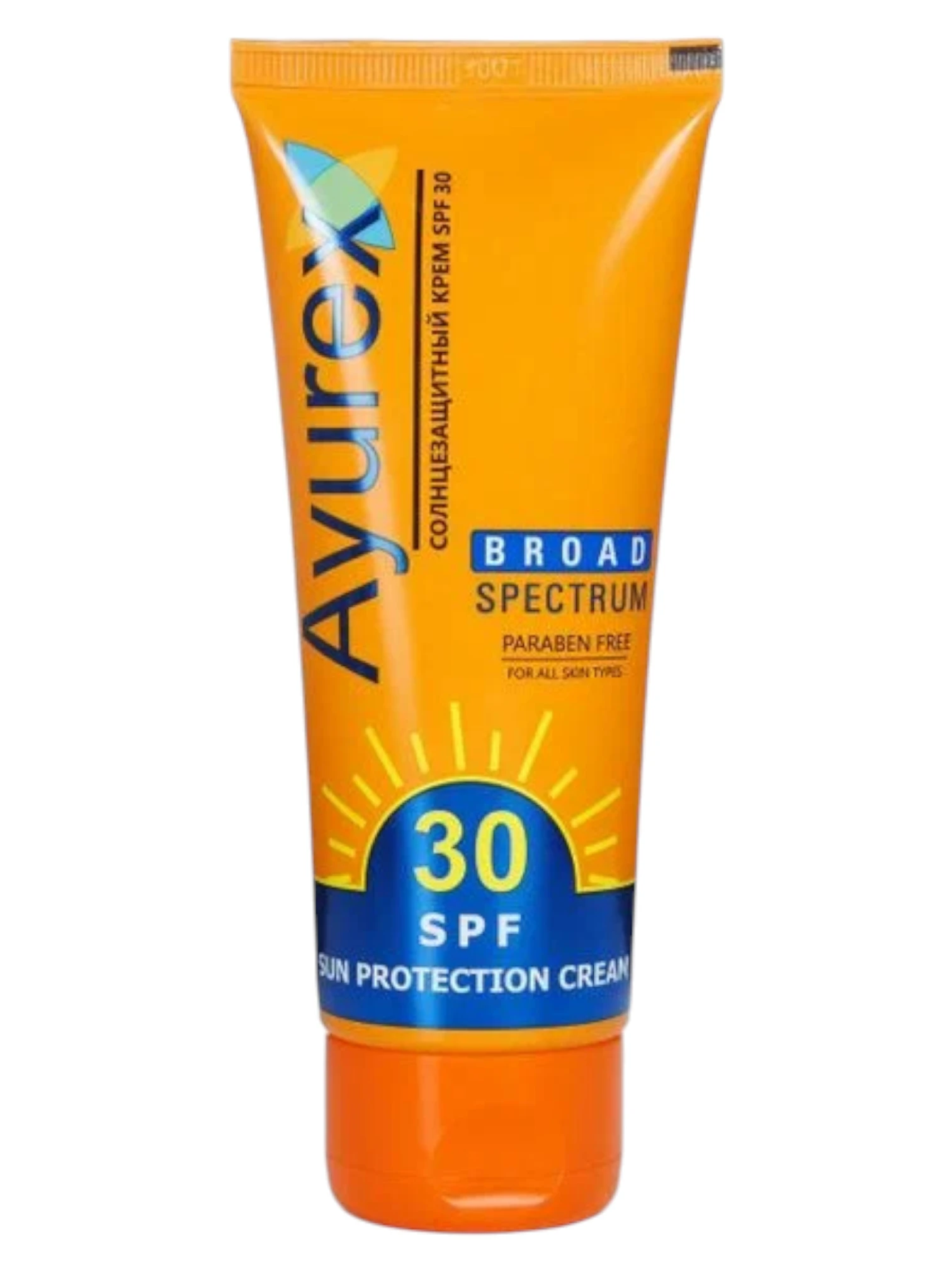 Ayurex SUN PROTECTION CREAM Broad Spectrum SPF 30, Oxford (Аюрекс СОЛНЦЕЗАЩИТНЫЙ КРЕМ Широкого спектра действия SPF30, Оксфорд), 100 г.