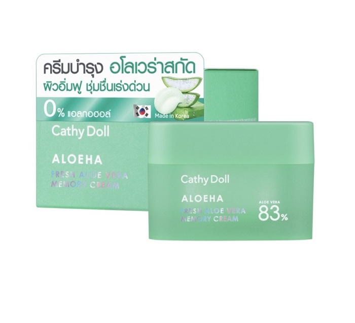 ALOEHA 83% Aloe Vera, Fresh Aloe Vera Memory Cream, Cathy Doll (Крем с эффектом памяти АЛОЭ (Алое) ВЕРА, Кэти Долл), 50 г.