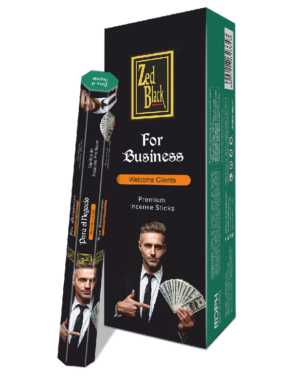 FOR BUSINESS Premium Incense Sticks, Zed Black (ДЛЯ БИЗНЕСА премиум благовония палочки, Зед Блэк), уп. 20 палочек.