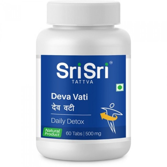 DEVA VATI Daily Detox, Sri Sri Tattva (ДЕВА ВАТИ для ежедневной детоксикации, Шри Шри Таттва), 60 таб.