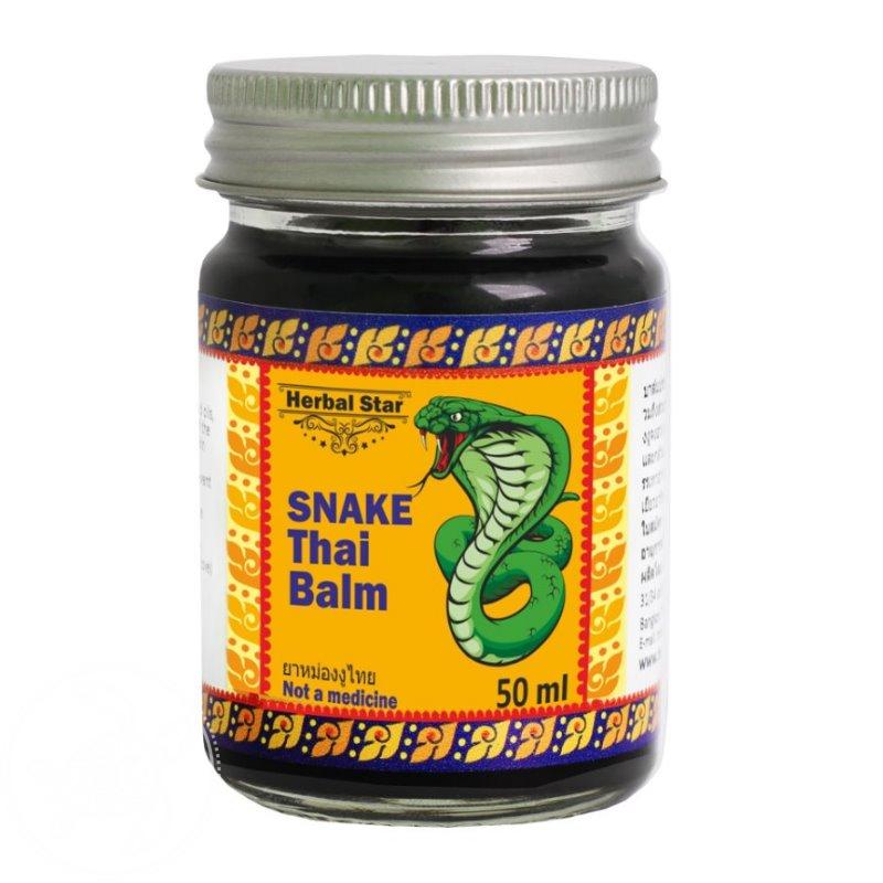 SNAKE THAI BALM, Herbal Star (Тайский бальзам ЗМЕЯ, Хербал Стар), 50 мл.