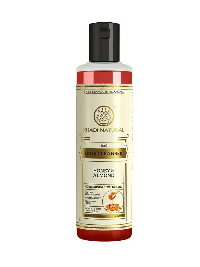 Hair Cleanser HONEY ALMOND, Nourishing & Replenishing, Khadi Natural (Шампунь МЁД МИНДАЛЬ, Питающий и восстанавливающий, Кхади Нэчрл), 210 мл.