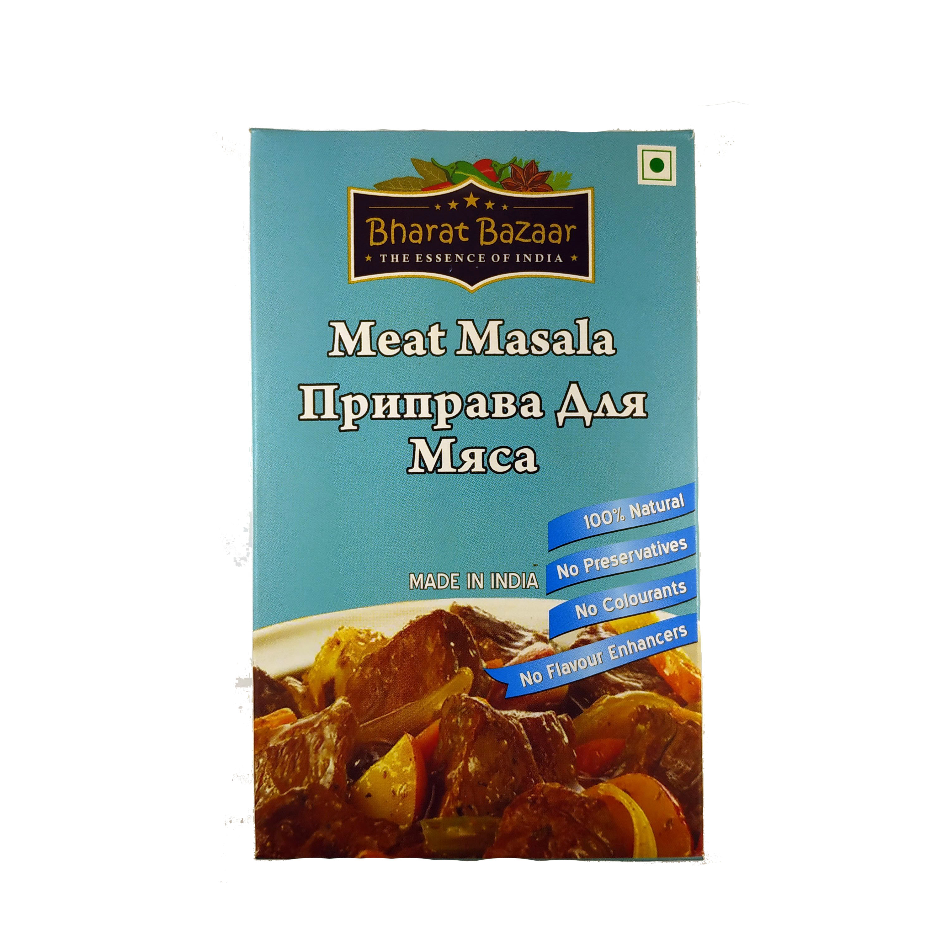 MEAT MASALA Bharat Bazaar (Приправа Для Мяса, коробка, Бхарат Базар), 100 г.