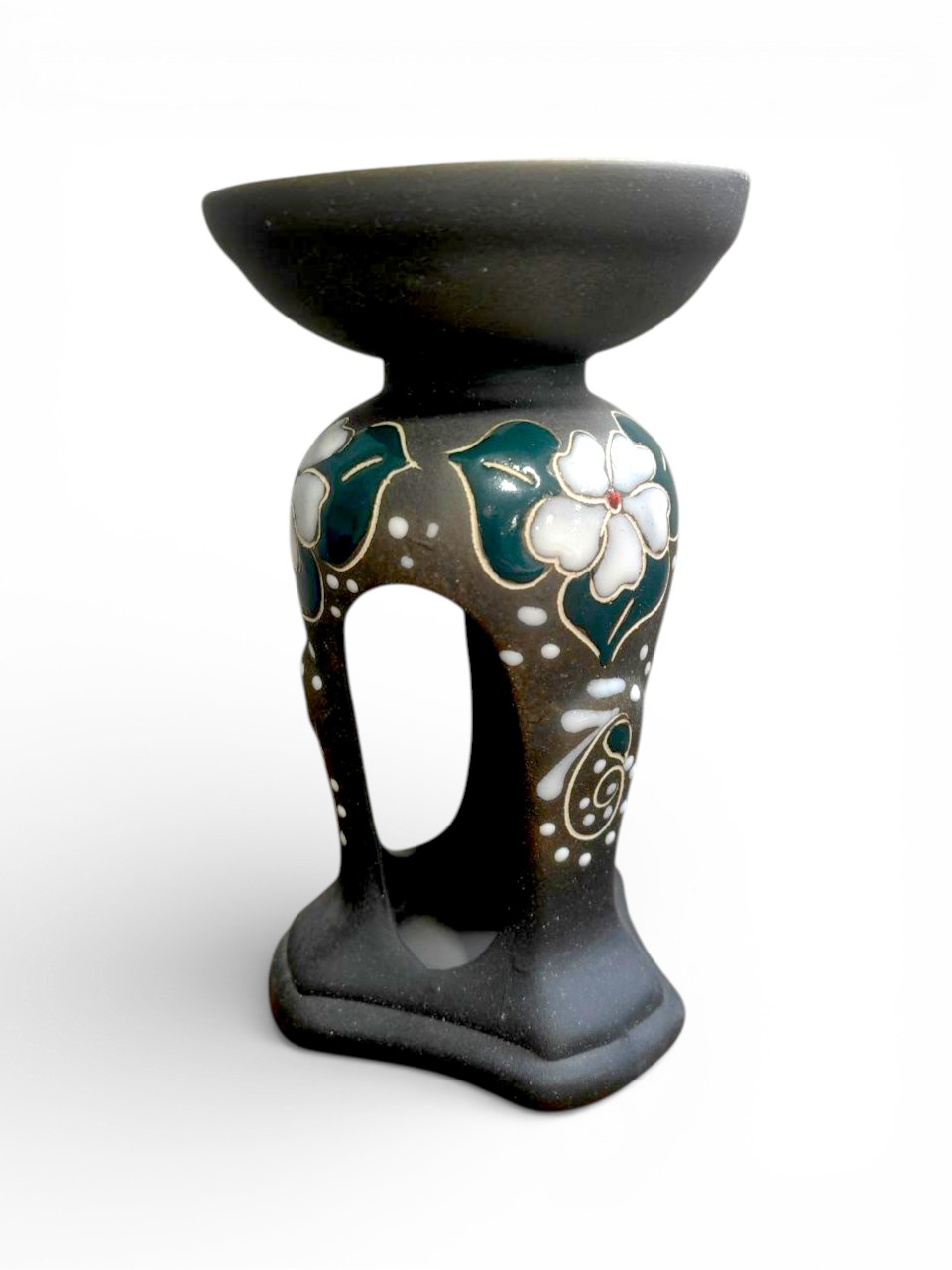 Аромалампа Венеция коричневая матовая (авторская роспись, 8*14,5 см.), 1 шт.