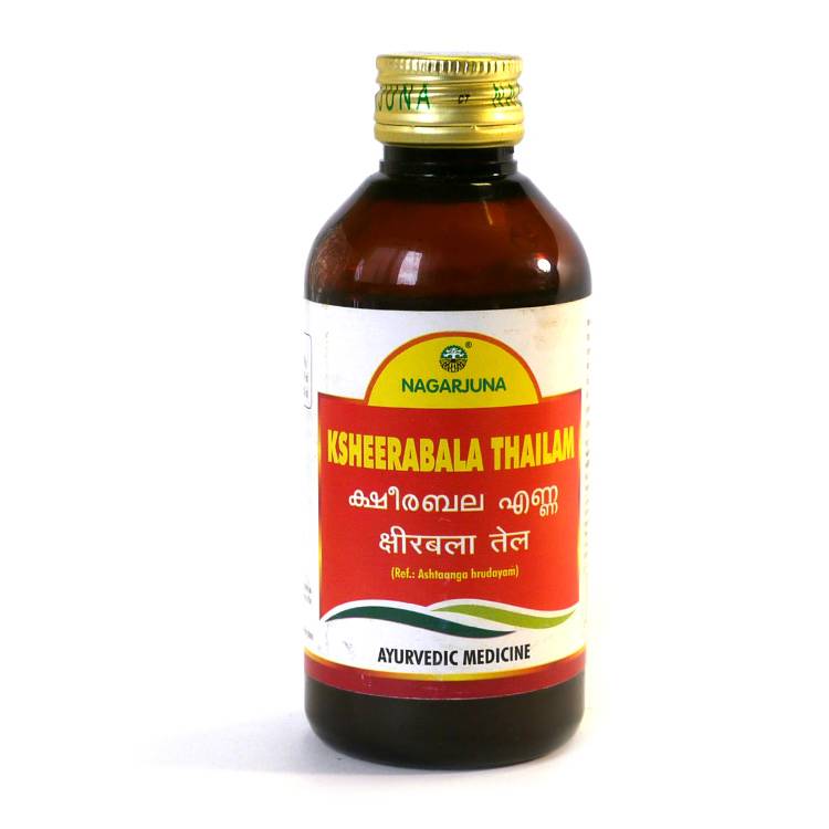 KSHEERABALA THAILAM, Nagarjuna (КШИРАБАЛА ТАЙЛАМ Успокаивающее аюрведическое масло, Нагарджуна), 200 мл.