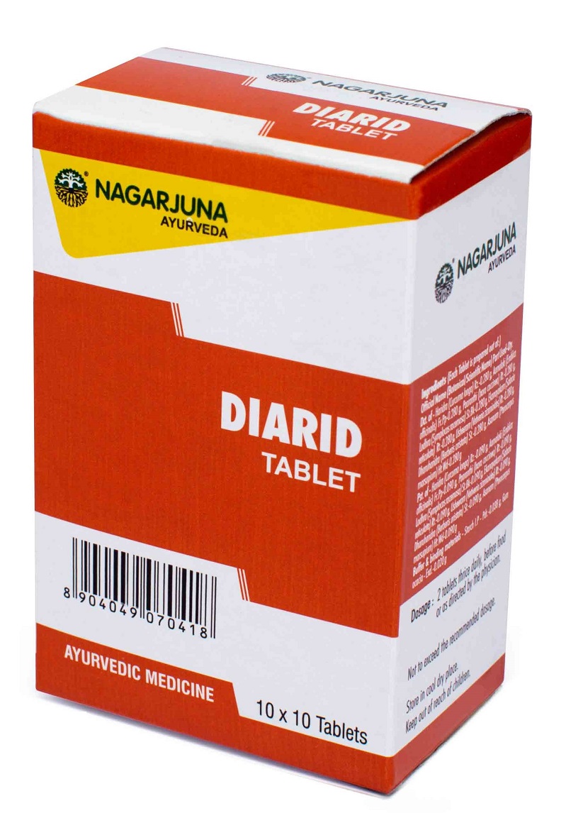 DIARID tablet, Nagarjuna (ДИАРИД, для лечения сахарного диабета, Нагарджуна), 100 таб.
