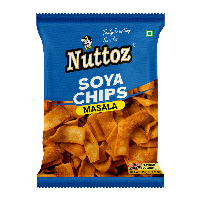 Soya Chips MASALA, Nuttoz (Соевые чипсы МАСАЛА, Наттоз), 150 г.