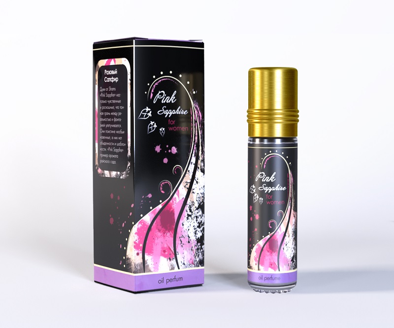 PINK SAPPHIRE for women, Shams Natural Oils (РОЗОВЫЙ САПФИР женские духи на основе масла, роза-мускус), 10 мл.