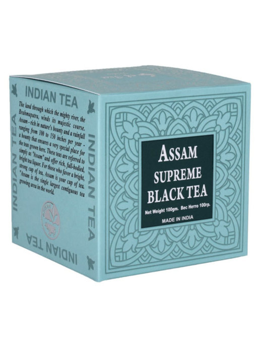 ASSAM Supreme, BLACK TEA, Bharat Bazaar (АССАМ СУПРИМ, Черный чай, Бхарат Базар), 100 г.