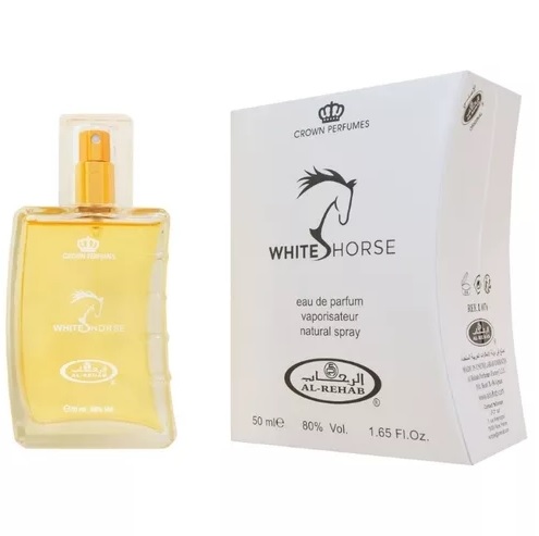 Al-Rehab Eau De Perfume WHITE HORSE (Арабская парфюмерная вода БЕЛАЯ ЛОШАДЬ (унисекс), Аль-Рехаб), СПРЕЙ, 50 мл.