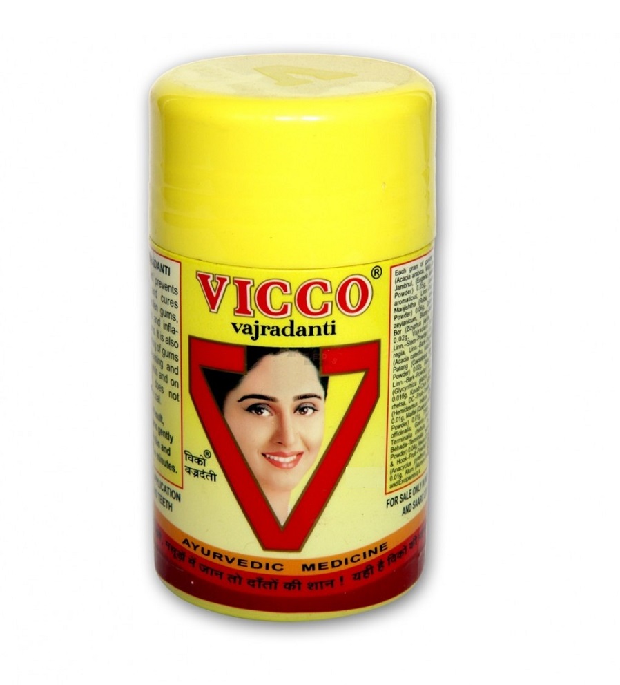 VICCO Vajradanti Toothpowder (Зубной порошок Ваджраданти, Викко), 25 г.