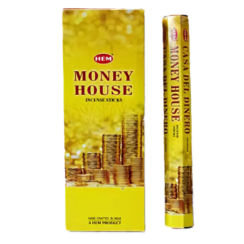 Hem Incense Sticks MONEY HOUSE (Благовония, привлекающие деньги ДЕНЕЖНЫЙ ДОМ, Хем), уп. 20 палочек.