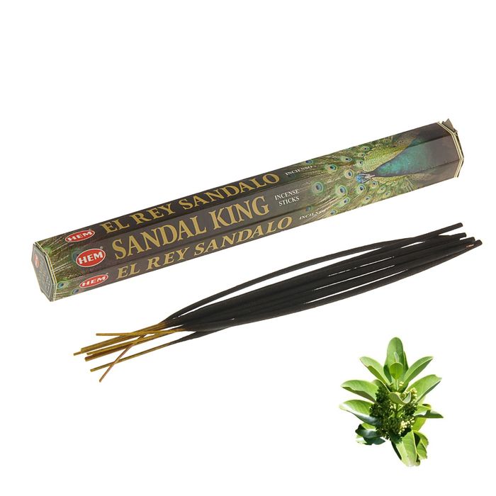 Hem Incense Sticks SANDAL KING (Благовония КОРОЛЬ САНДАЛА, Хем), уп. 20 палочек.