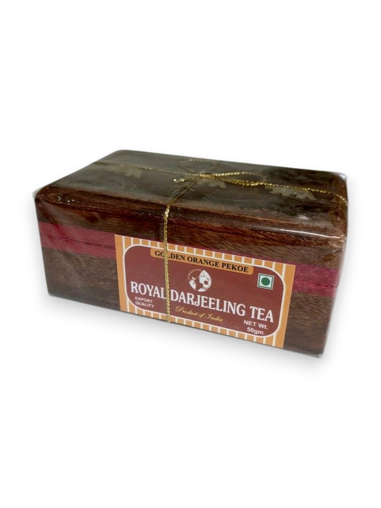 ROYAL DARJEELING Tea (Подарочный чай КОРОЛЕВСКИЙ ДАРДЖИЛИНГ в деревянной коробке), 50 г.