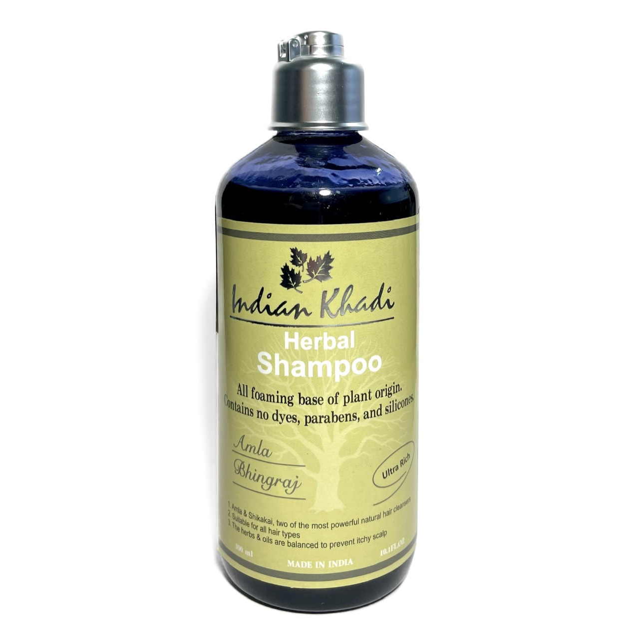 Herbal Shampoo AMLA & BHRINGRAJ, Indian Khadi (Травяной Шампунь АМЛА И БРИНГРАДЖ, Ультра питание, Индиан Кхади), 300 мл.