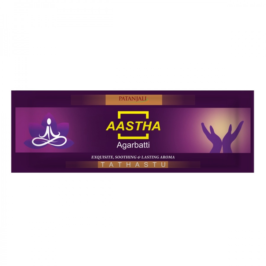 Aastha agarbatti TATHASTU, Patanjali (Аастха благовония ТАТХАСТУ, Патанджали), 20 г.