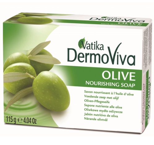 OLIVE Nourishing soap DERMO VIVA Vatika (Питательное мыло с экстрактом Оливы, Дермо Вива, Ватика), 115 г.