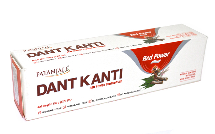 DANT KANTI RED POWER Toothpaste, Patanjali (ДАНТ КАНТИ РЭД зубная паста), 150 г.