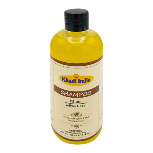Shampoo SAFFRON & BASIL, Khadi India (Шампунь ШАФРАН И БАЗИЛИК), 300 мл.