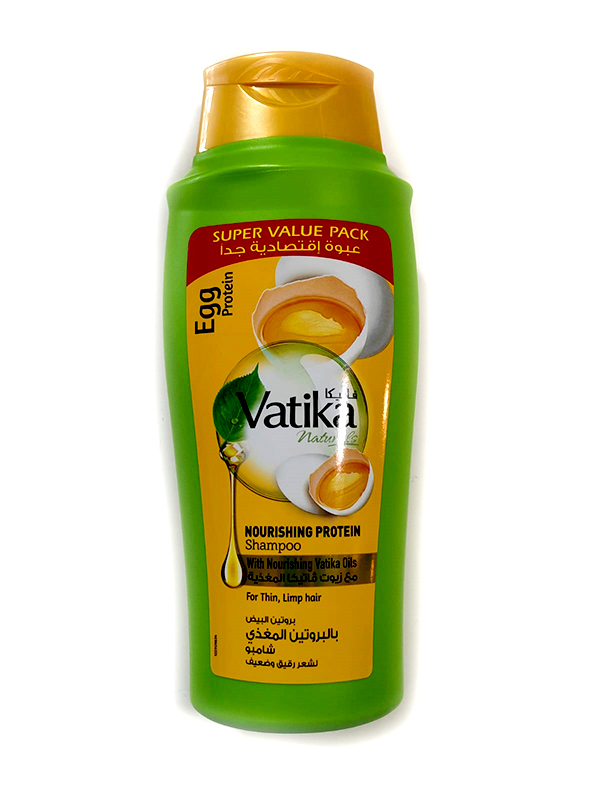 Vatika EGG PROTEIN Nourishing Protein Shampoo, Dabur (Ватика ЯИЧНЫЙ ПРОТЕИН Шампунь ПИТАЮЩИЙ ПРОТЕИН для тонких и ослабленных волос, Дабур), 700 мл.