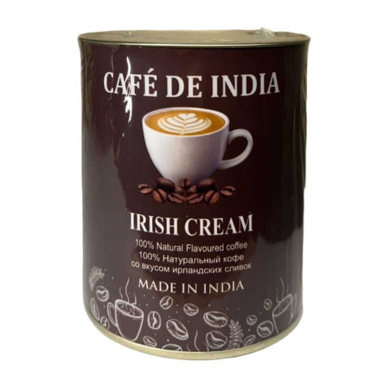 Cafe De India IRISH CREAM, Bharat Bazaar (100% Натуральный растворимый кофе СО ВКУСОМ ИРЛАНДСКИХ СЛИВОК, Бхарат Базаар), 100 г.