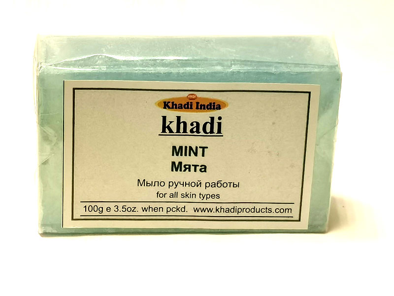 MINT, Khadi India (МЯТА мыло ручной работы, Кхади Индия), 100 г.