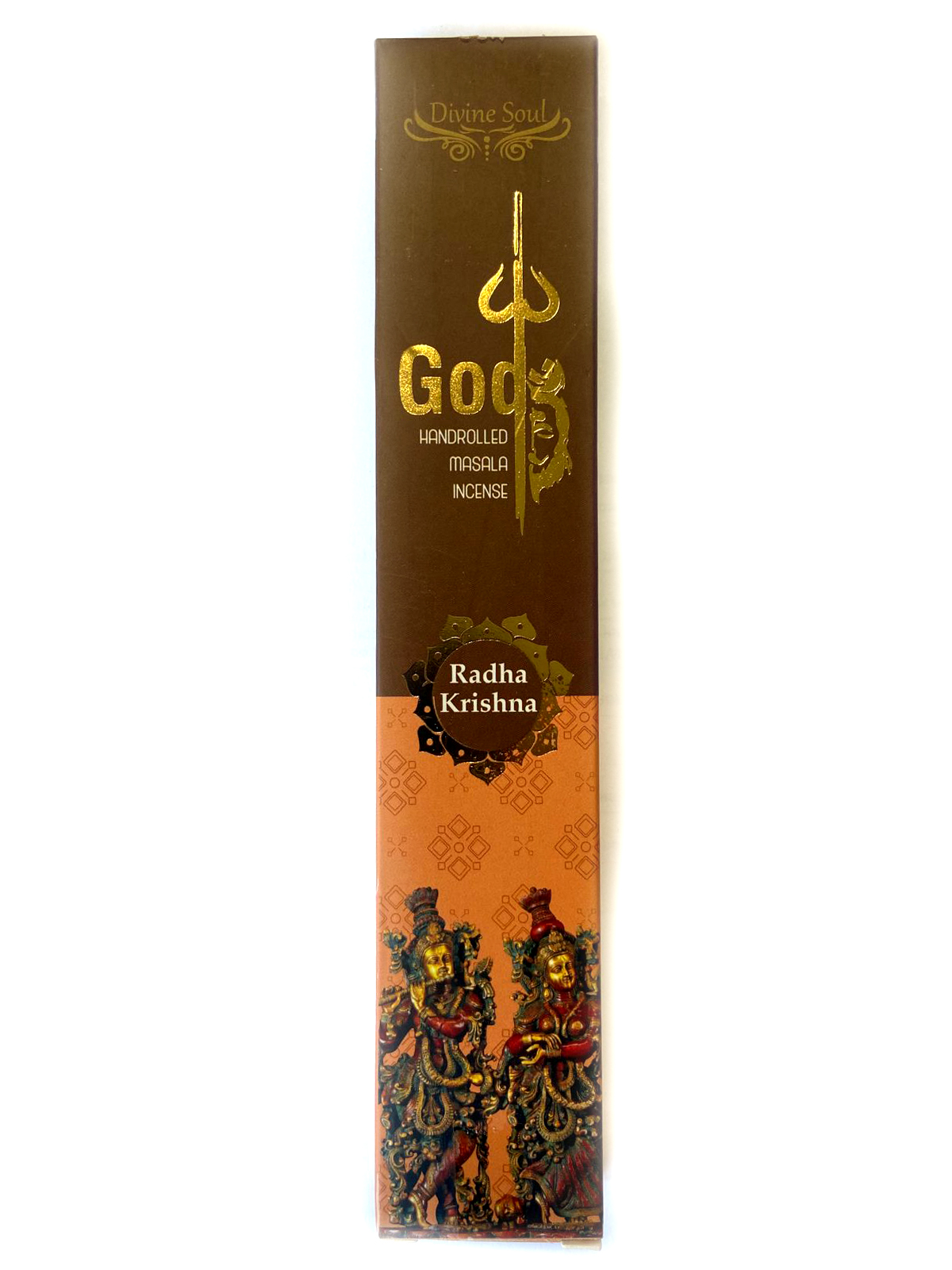 Handrolled Masala Incense GOD RADHA KRISHNA, Divine Soul (Масала благовония ручной работы РАДХА КРИШНА), уп. 15 палочек