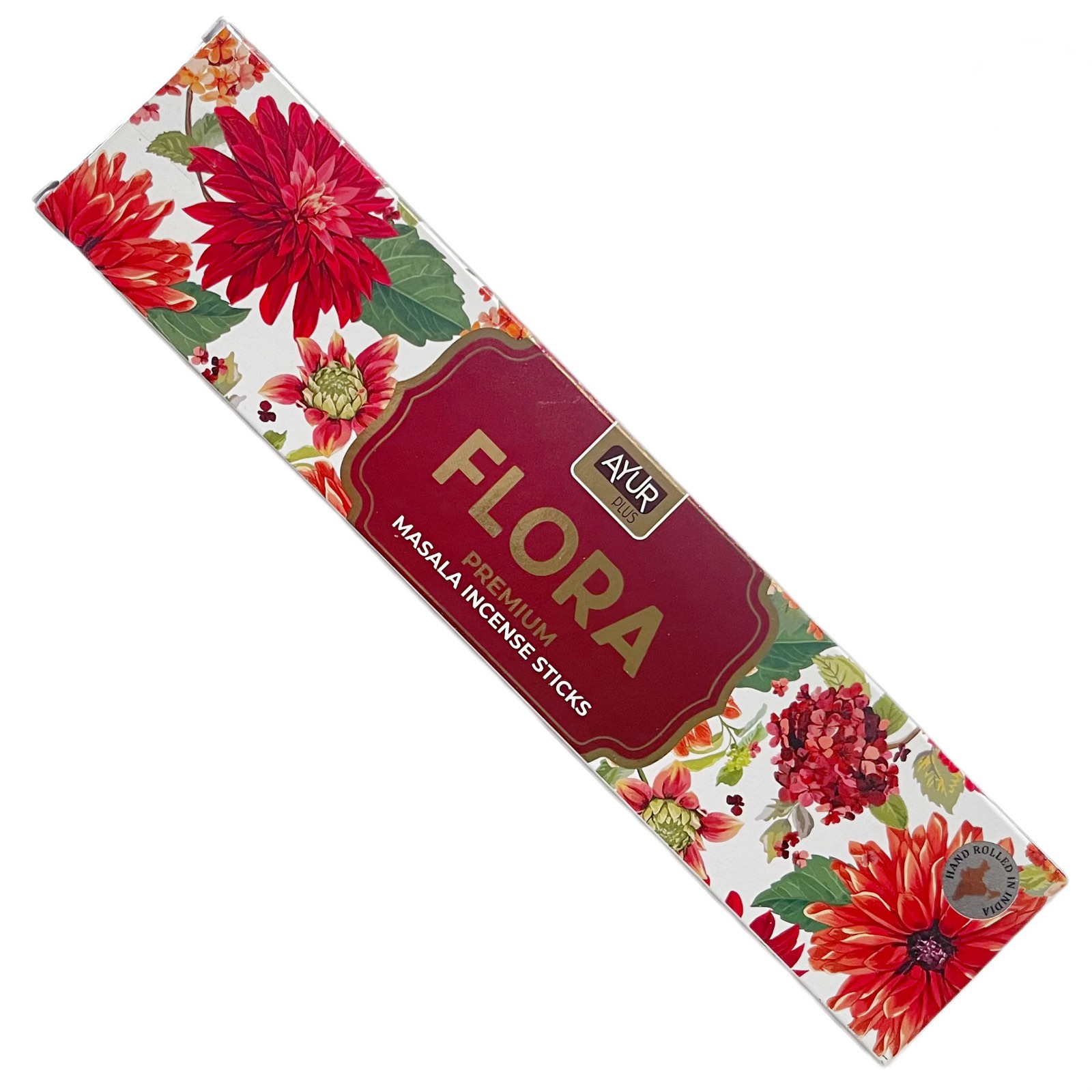 FLORA Premium Masala Incense Sticks, Ayur Plus (ФЛОРА, ароматические масала палочки премиум-класса, Аюр Плюс), 18 г.