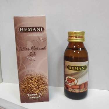 BITTER ALMOND OIL, Hemani (ГОРЬКОГО МИНДАЛЯ масло, Хемани), 60 мл.