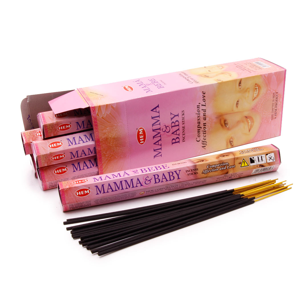 Hem Incense Sticks MAMMA & BABY (Благовония МАМА и МАЛЫШ, Хем), уп. 20 палочек.