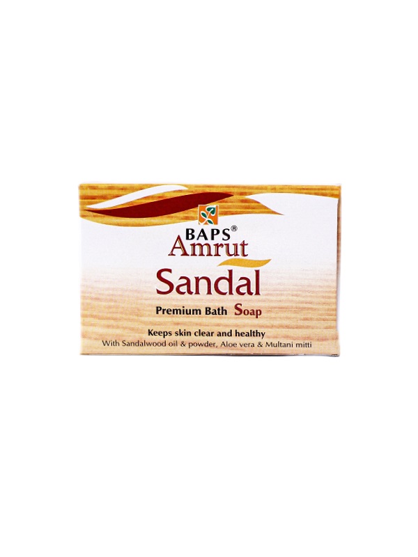 SANDAL Premium Bath Soap, BAPS Amruth (САНДАЛ премиальное мыло, БАПС Амрут), 75 г.