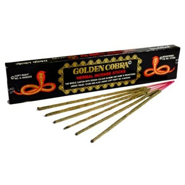 GOLDEN COBRA Herbal Incense Sticks (ГОЛДЕН КОБРА натуральные благовония палочки), 14 палочек.