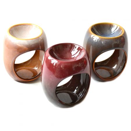Аромалампа ОВАЛ (керамика, глазурь, разные цвета, 12 см.), 1 шт.