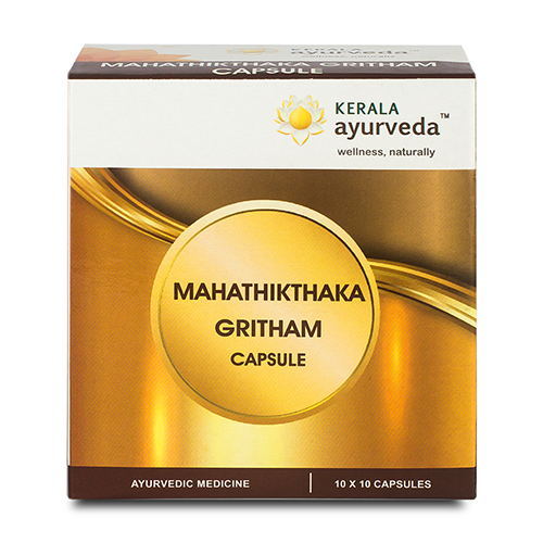 MAHATHIKTHAKA GHRITAM capsule, Kerala Ayurveda (МАХАТИКТАКА ГРИТАМ капсулы, для ухода за кожей и волосами, Керала Аюрведа), 100 капс.