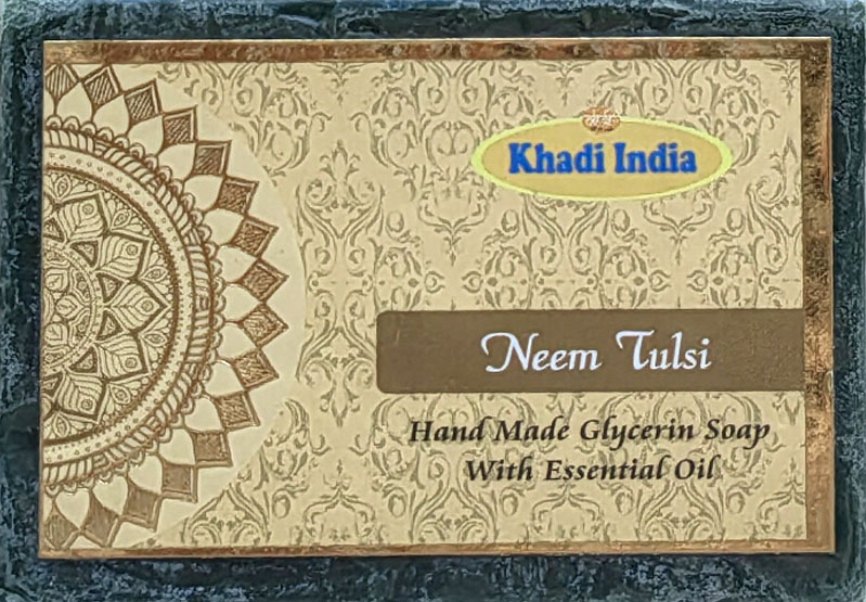 NEEM TULSI, Khadi India (НИМ И ТУЛАСИ глицериновое мыло ручной работы, Кхади Индия), 100 г.