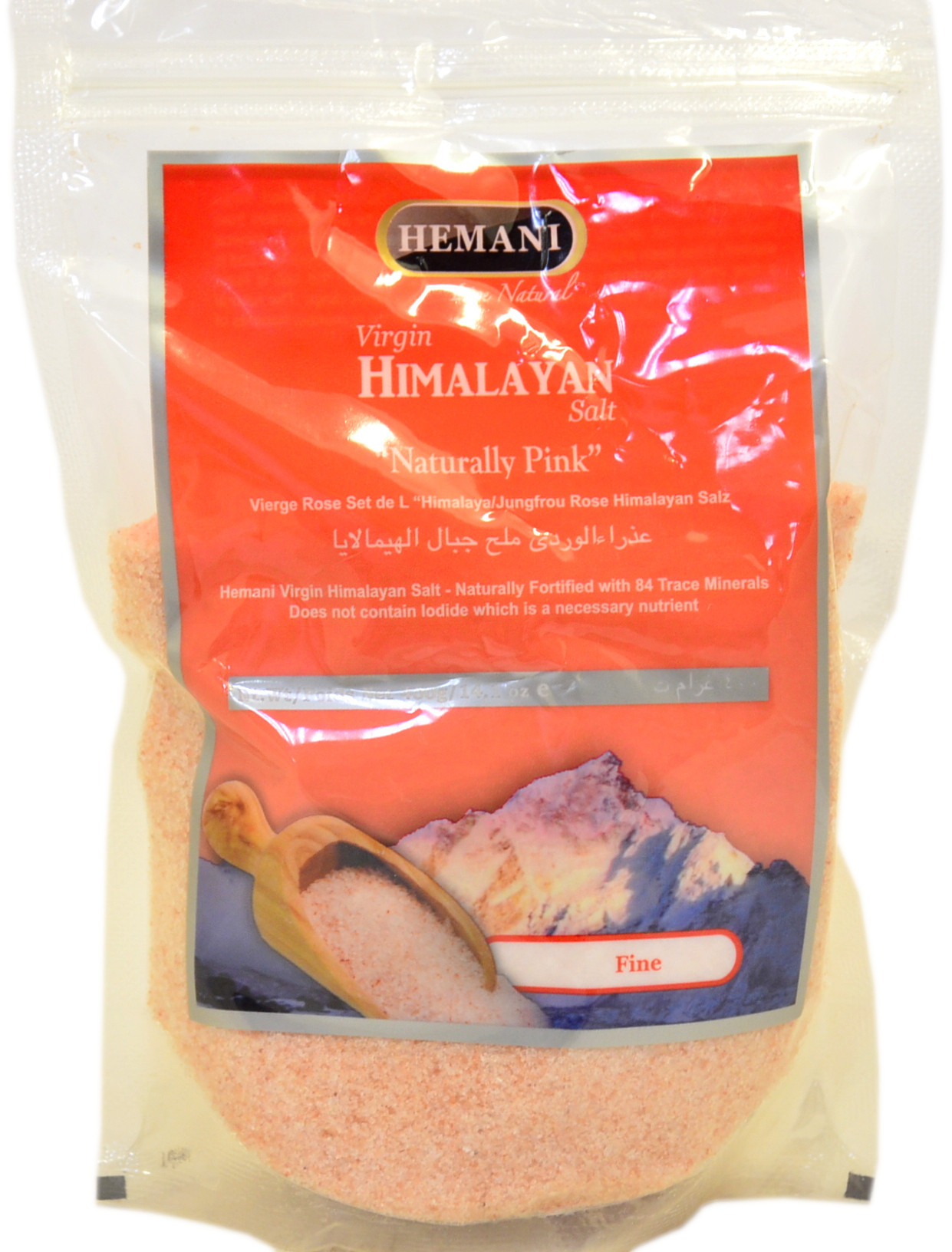 Virgin Himalayan Salt NATURALLY PINK Fine, Hemani (Натуральная гималайская розовая соль МЕЛКАЯ, Хемани), 400 г.