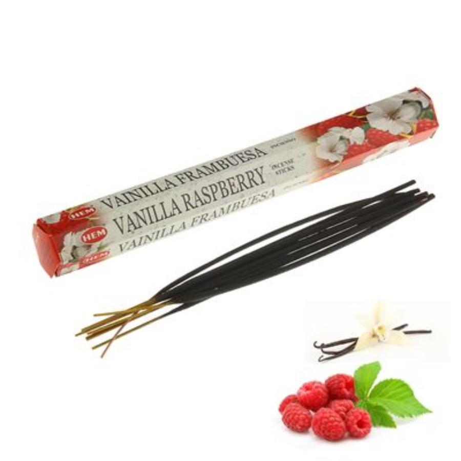 Hem Incense Sticks VANILLA-RASPBERRY (Благовония ВАНИЛЬ-МАЛИНА, Хем), уп. 20 палочек.