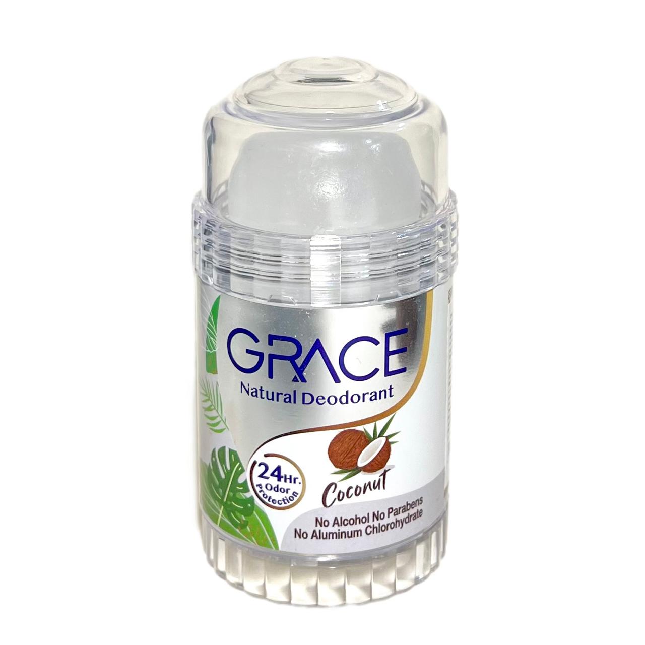 COCONUT, Crystal Deodorant, Grace (Дезодорант кристаллический алунитовый, КОКОСОВЫЙ, Грэйс), 120 г.
