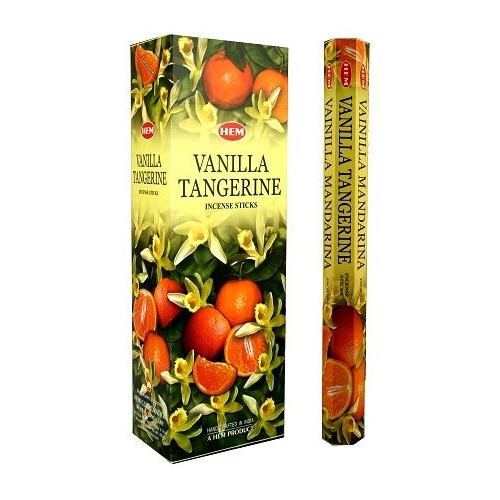Hem Incense Sticks VANILLA TANGERINE (Благовония ВАНИЛЬ и МАНДАРИН, Хем), уп. 20 палочек.